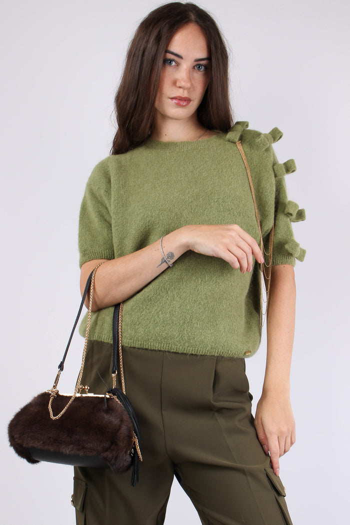 Pochette Ecopelliccia Pon Pon Visone-3