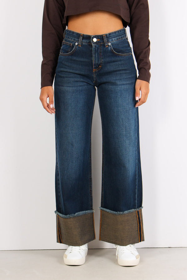 Denim Risvolto Maxi Tasche Die Denim-2