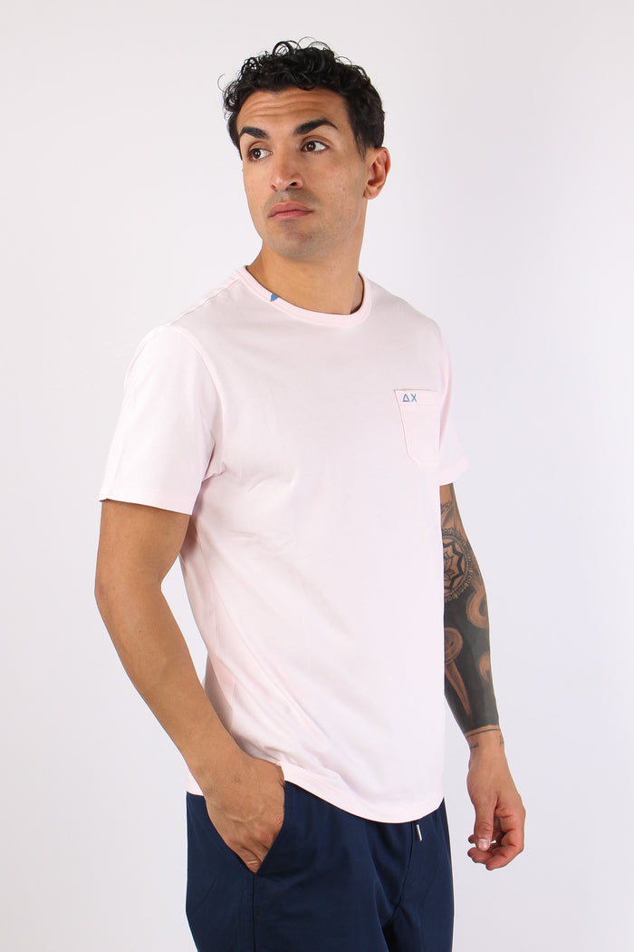 T-shirt Cotone Taschino Rosa-3