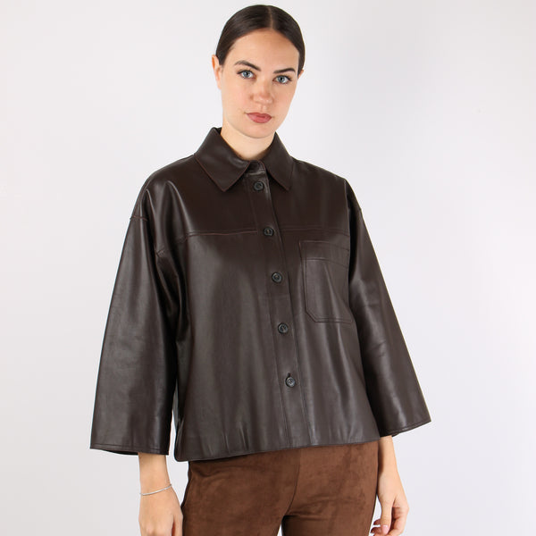 Stecca Giacca Camicia Pelle Cioccolato-2