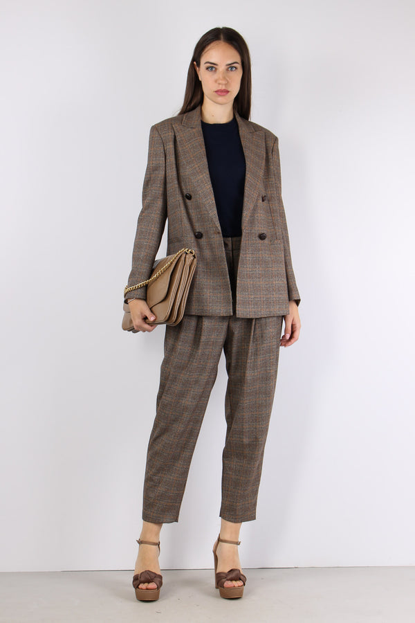 Giacca Galles Bottoni Pelle Kaki/fango