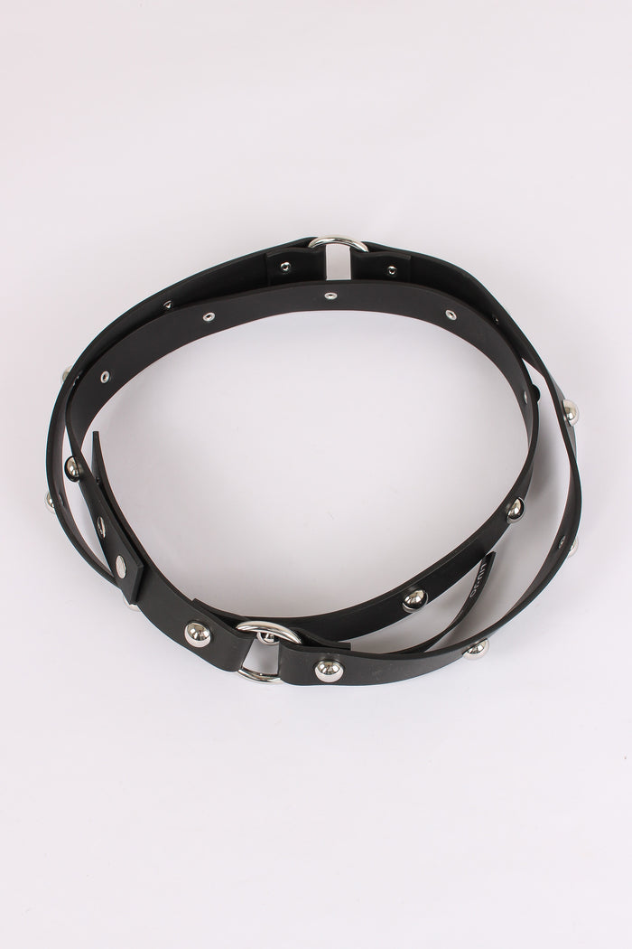 Cintura Tessuto Spalmato Nero-3