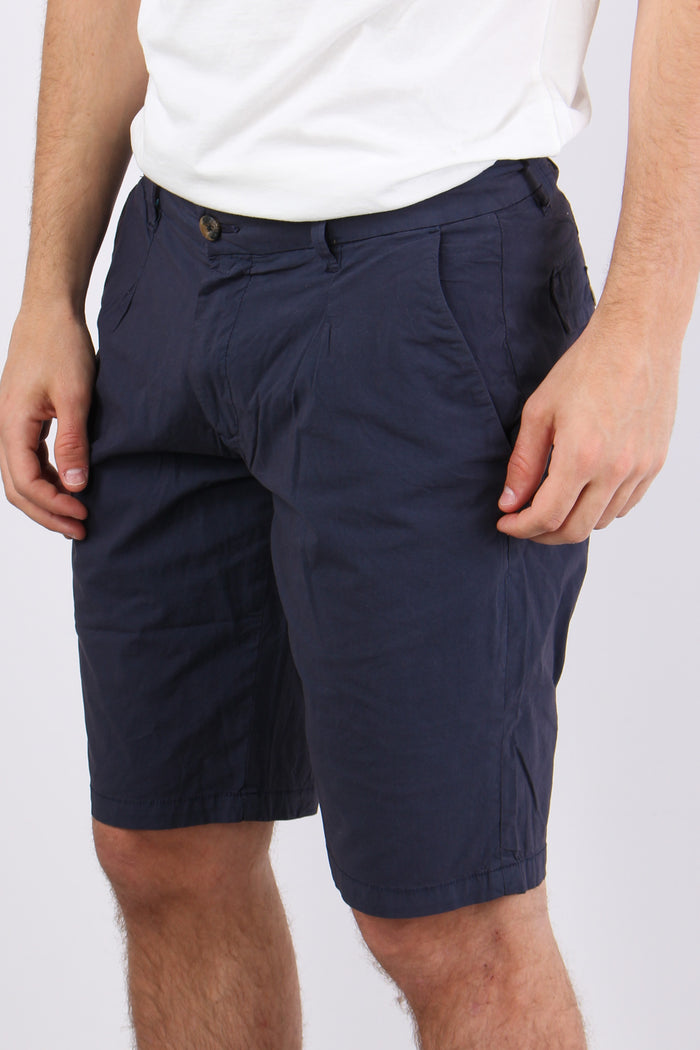 Bermuda Cotone Leggero Pence Navy-6