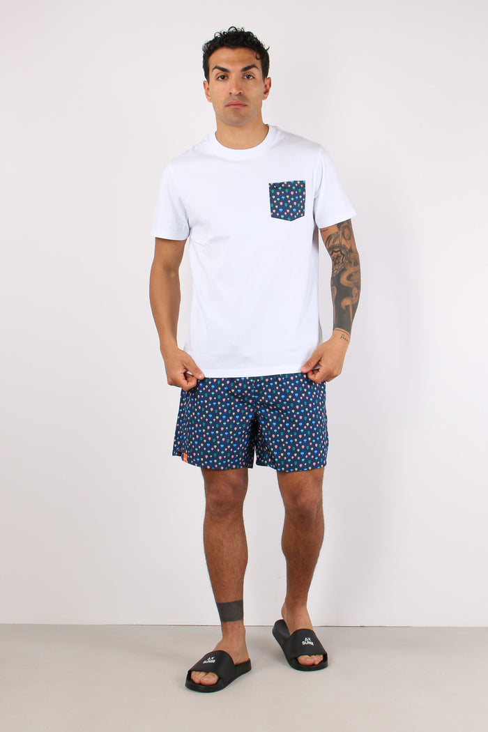 T-shirt Taschino Fantasia Bianco/giallo-6