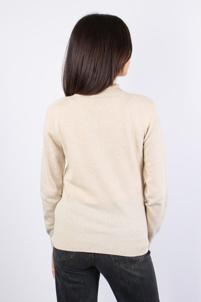 Maglia Collo Alto Misto Cashme Naturale-3