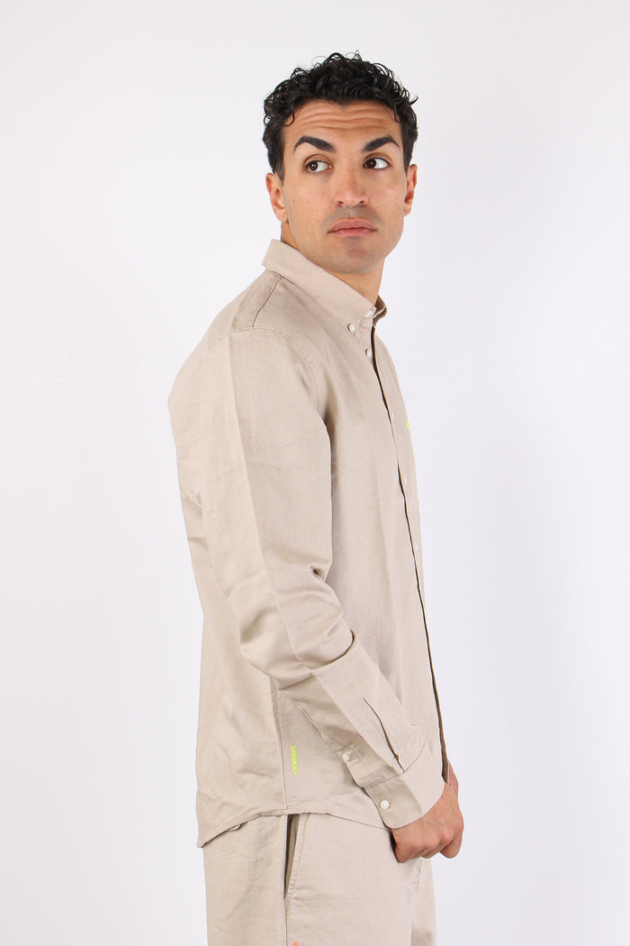 Camicia Basica Lino Stone-8