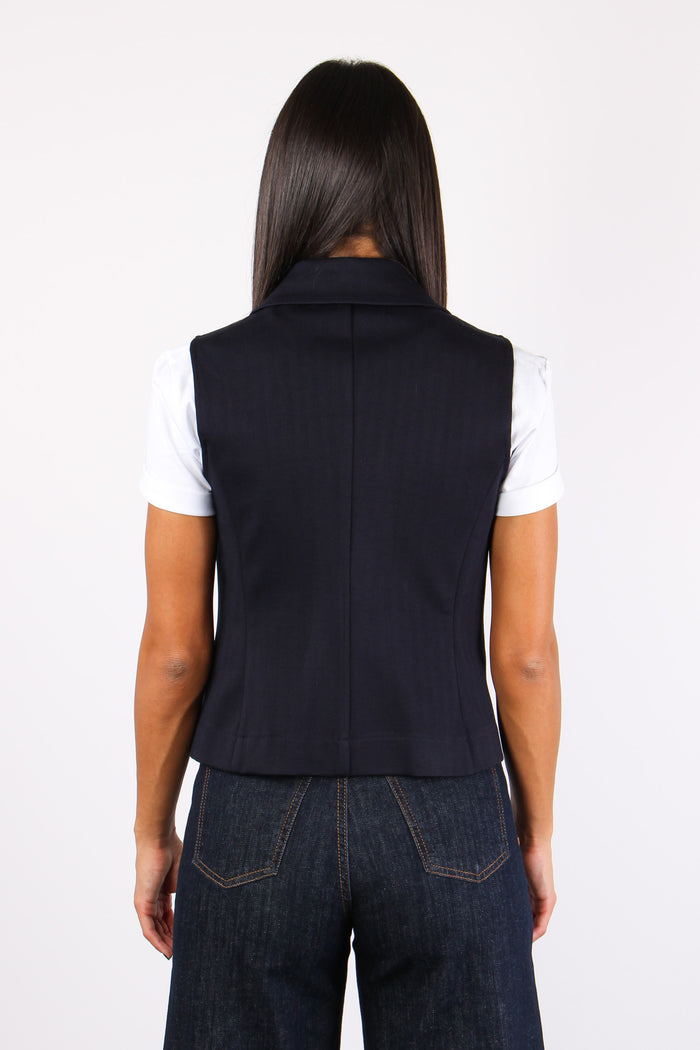 Gilet Resca 2 Bottoni Blu-3