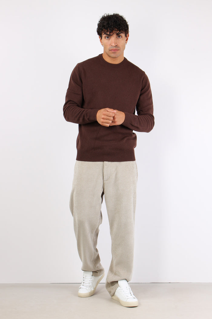 Girocollo Lambswool Brown