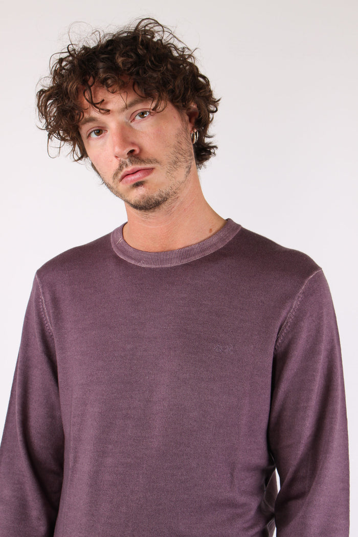 Maglia Lana Merinos Delavee Melanzana-7