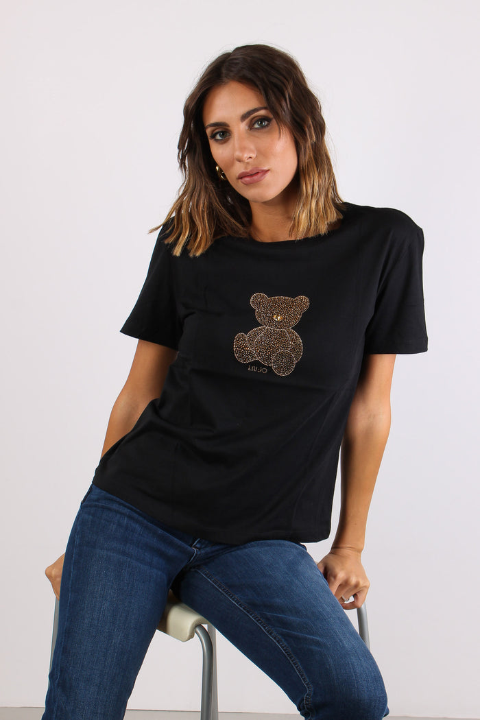 T-shirt Stampa Nero Bear-6