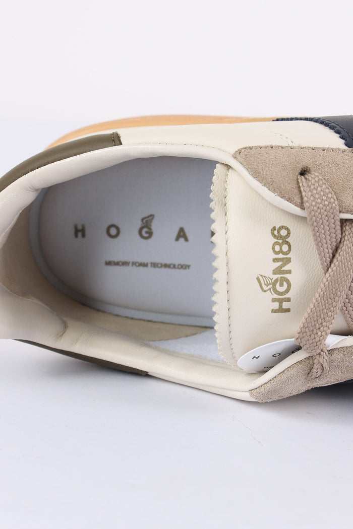 Sneakers Cool Allacciato H Beige/bianco-8