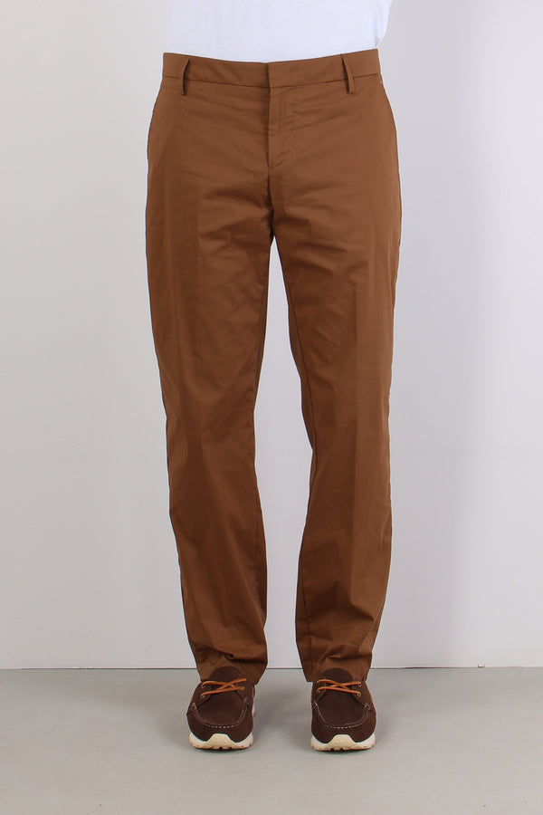 Gaubert Pantalone Popeline Corteccia-2