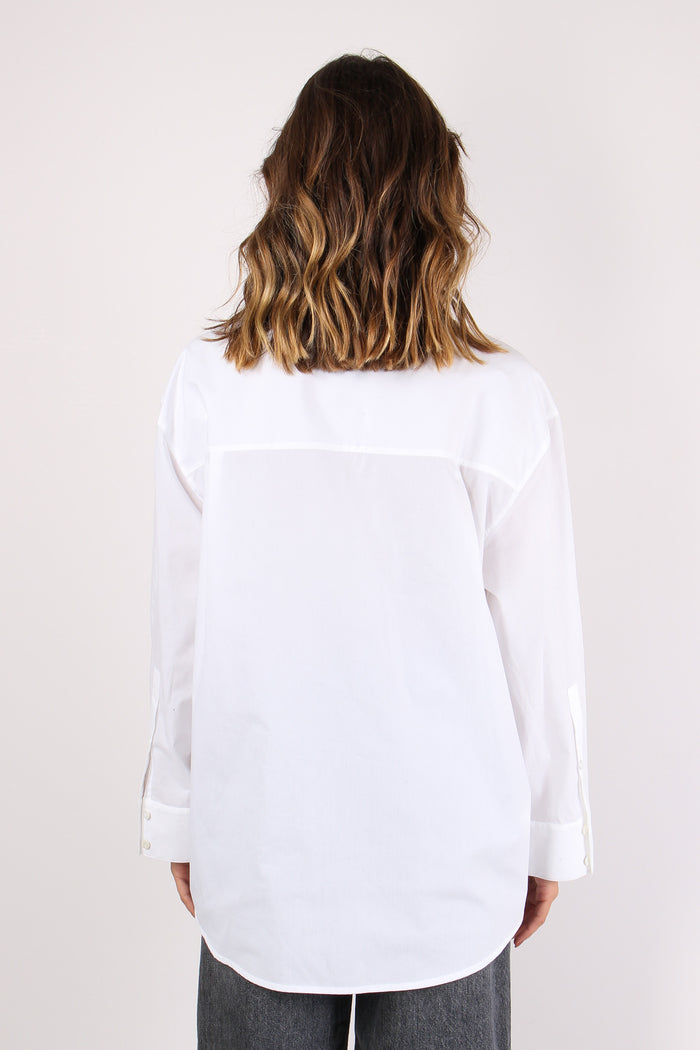 Capirai Camicia Inserto Pietre Bianco Brillante-4