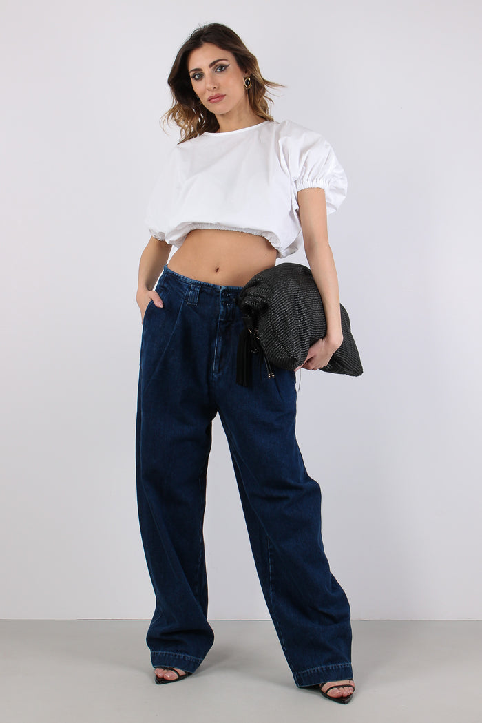 Camicia Stondata Cotone Optic White