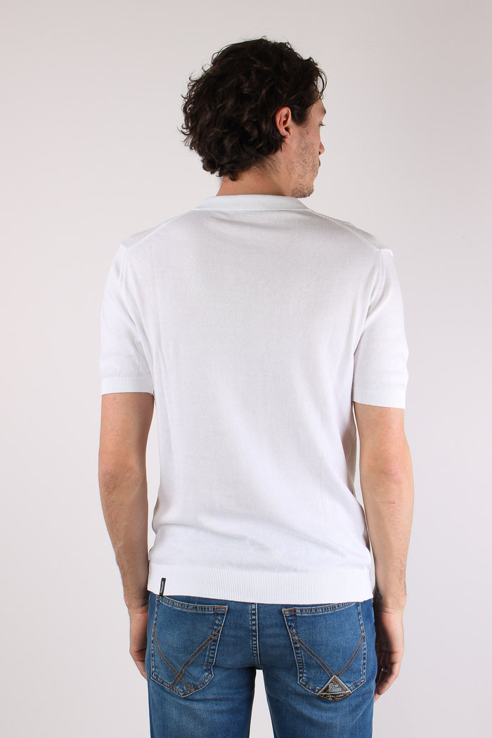 Polo Manica Corta Basica Optic White-4