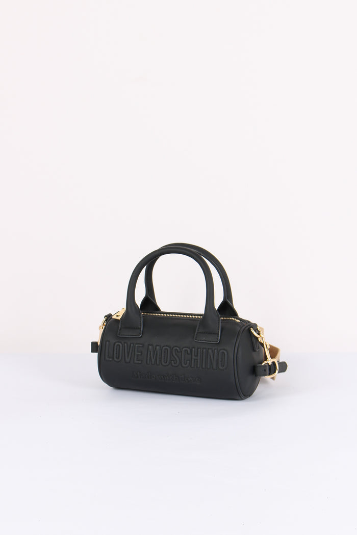 Bauletto Effetto Denim Nero-2