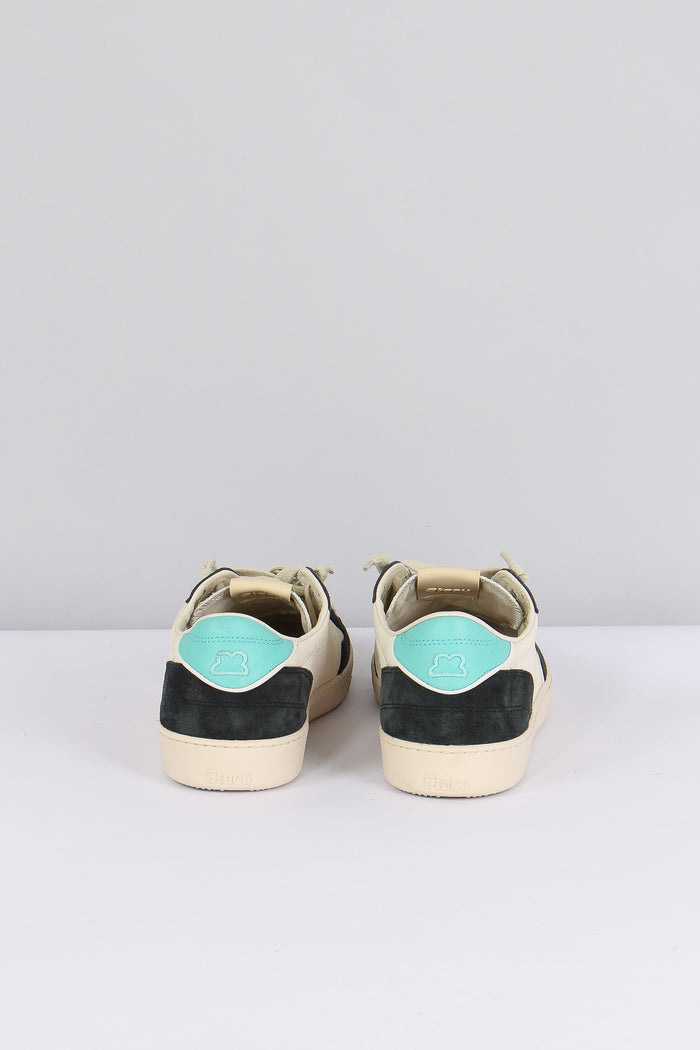 Sneakers Bimateriale Tela Beige/black-3