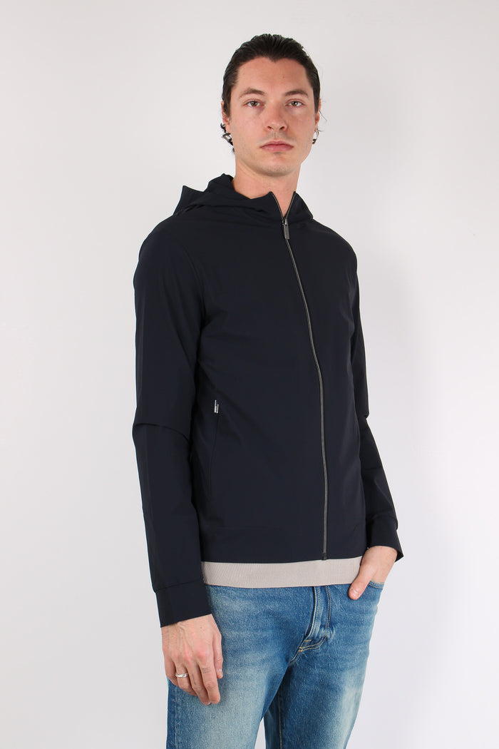 Giubbotto Lycra Cappuccio Blue-6