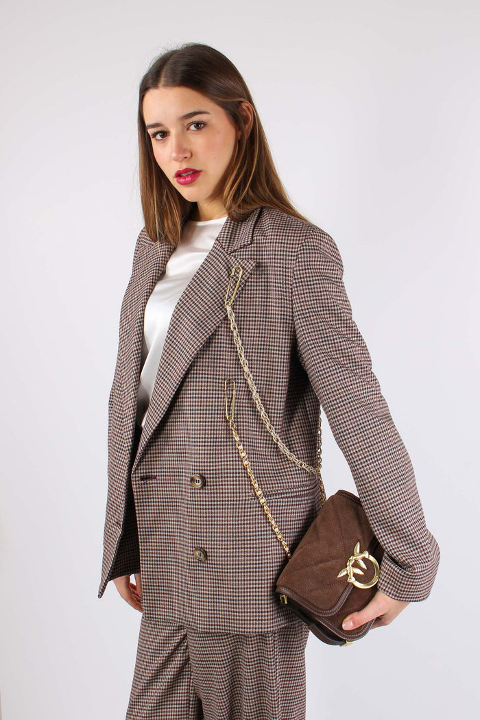 Giacca Check Catena Bordeaux/cammello-4