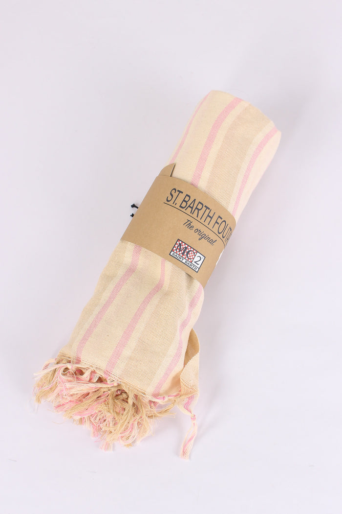 Foutas Righe Beige/bianco