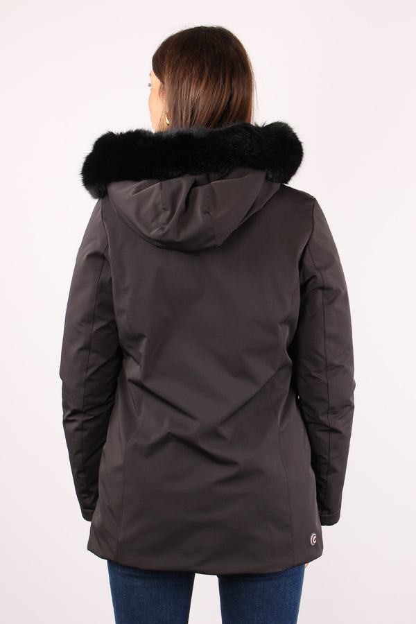 Parka Inserto Ecopelliccia Nero-2