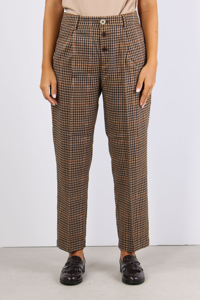 Pantalone Baloon Micro Quadro Cioc/beige/blu-3