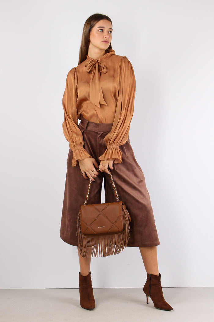 Camicia Fiocco Effetto Sfumato Miele-6