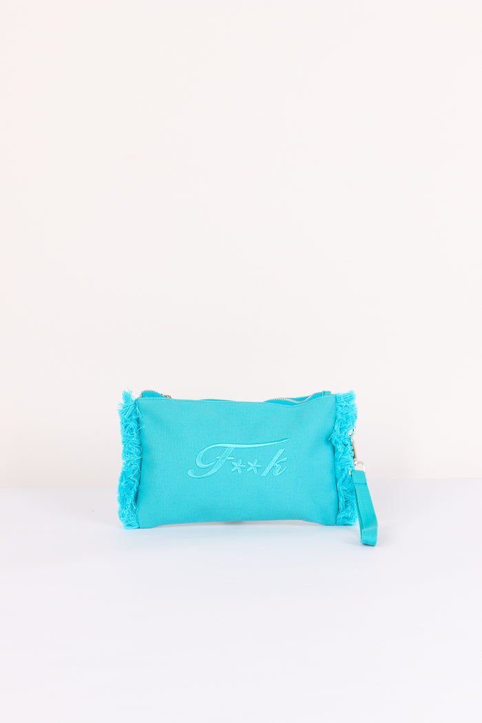 Pochette Canvas Logo Azzurro