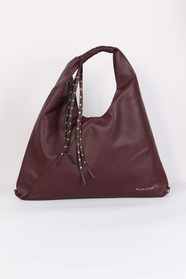 Sacca Morbida Frange Burgundy