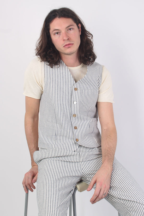 Gilet Smanicato Rosso E Blu 8A - La Soffitta Di Gi - Foto 10