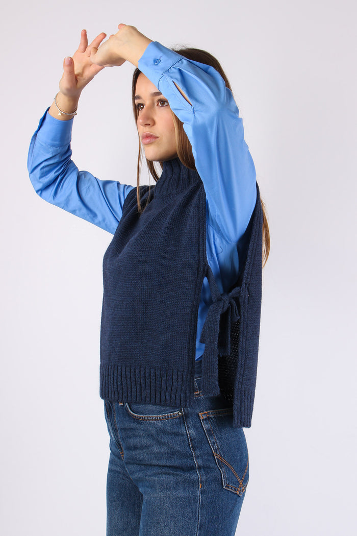 Gilet Fiocchi Laterali Blu-4