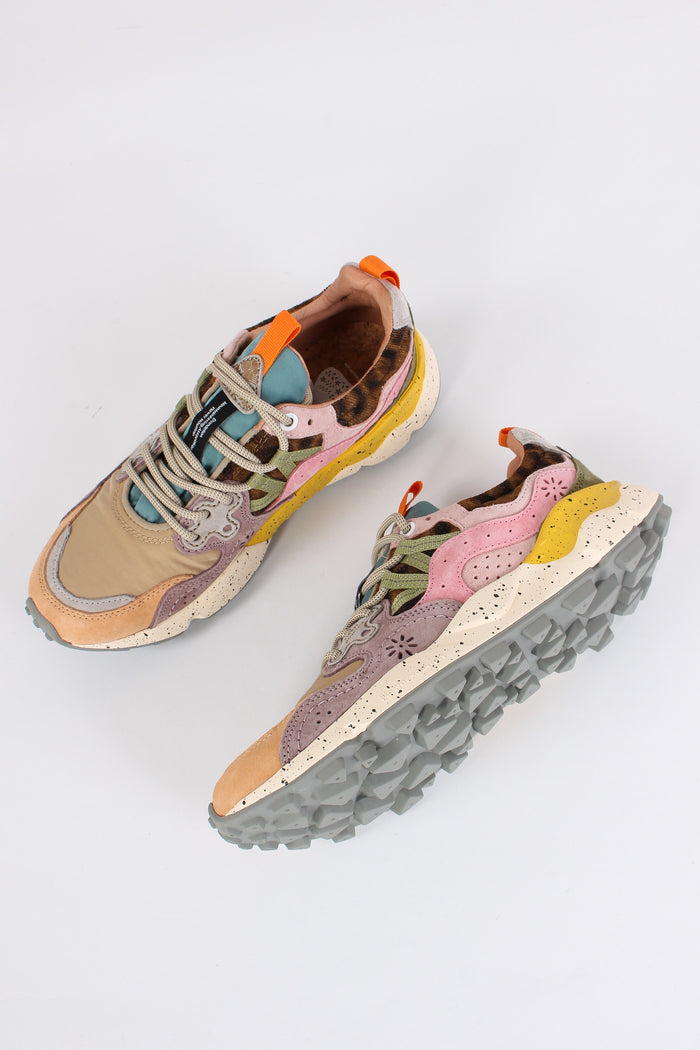 Sneakers Yamano Suede Nylon Light Mustard/grey-2