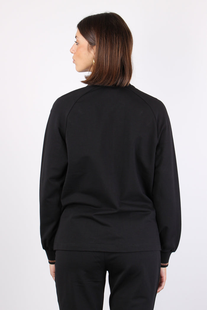 Maglia Zip Clip Logo Nero-3