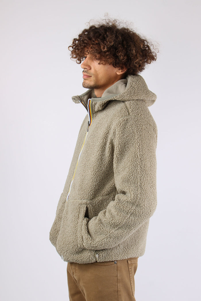 Felpa Teddy Reversibile Green Oak-10