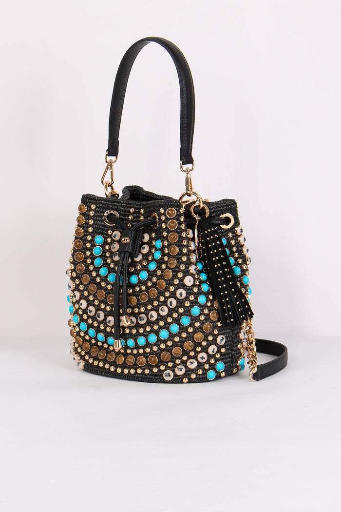 Secchiello Rafia Black-2