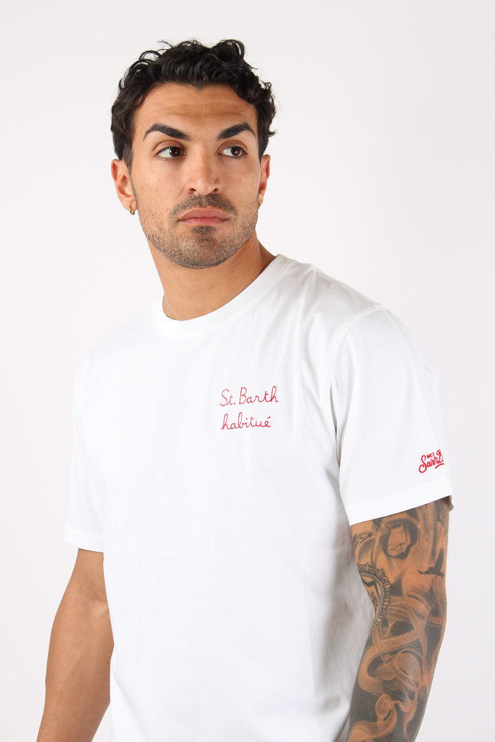 T-shirt Scritta Ricami Habitue-7