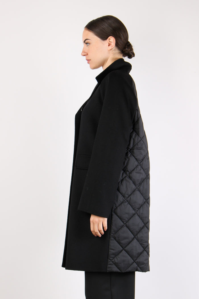 Zolfo Cappotto Lungo Lana Nero-5