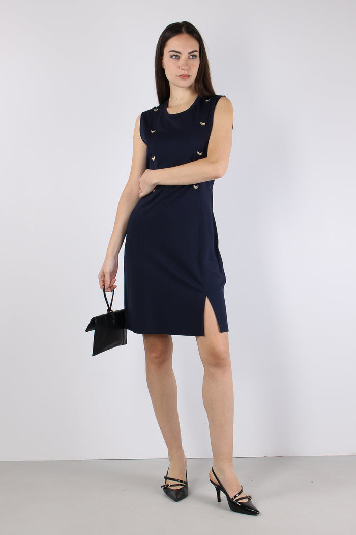 Abito Jersey Smanicato Night Blu-5