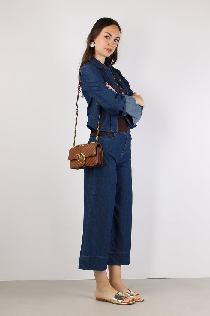 Denim Cropped Impunture Contra Denim-6