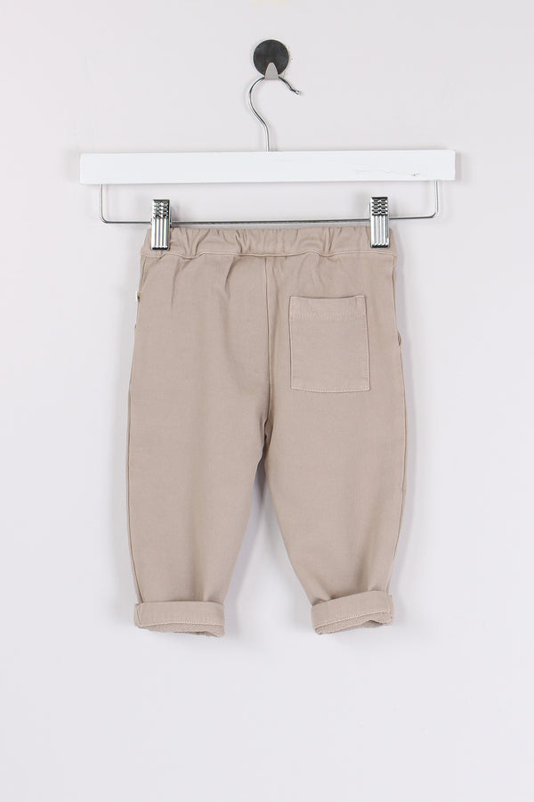 Pantalone Cotone Caldo Tortora-2