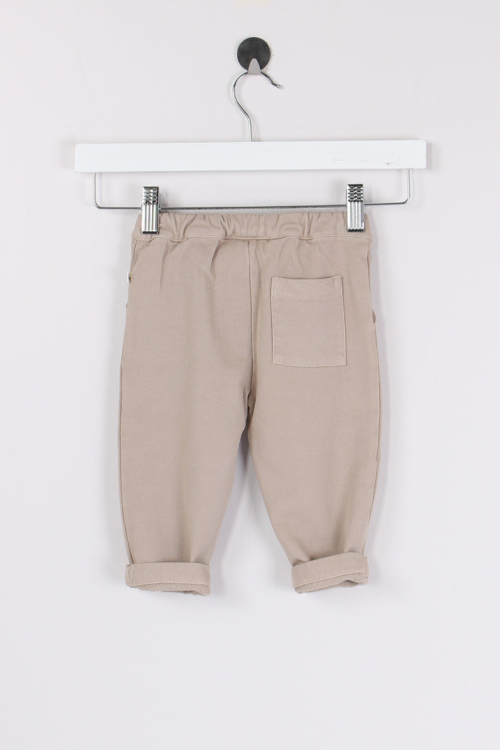 Pantalone Cotone Caldo Tortora-2