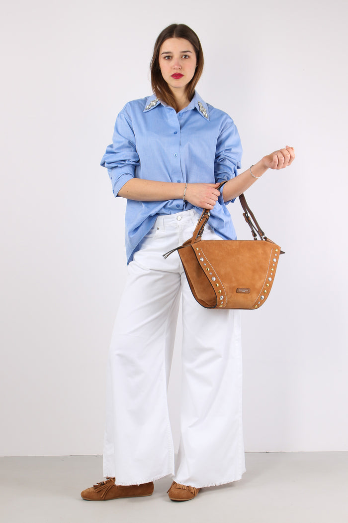 Camicia Over Castone Azzurro-7