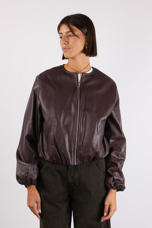 Bomber Ecopelle Chocolate Bean-2