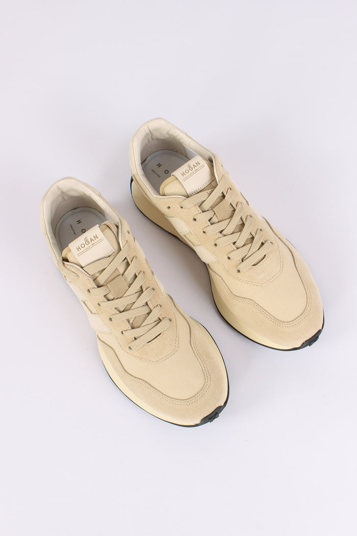 Sneaker Bimateriale Patch Sabbia-7
