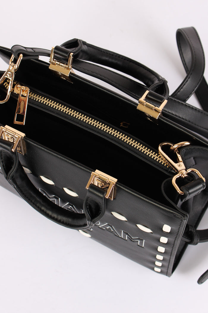 Shopping Mini Rigida Impunture Black-5