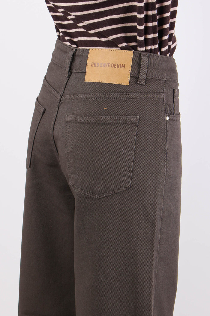 Selene Denim Palazzo Brown-7