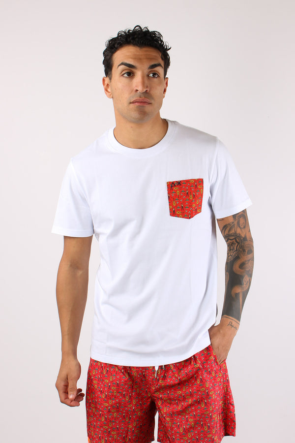T-shirt Taschino Fantasia Bianco/rosa