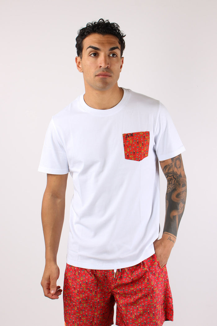 T-shirt Taschino Fantasia Bianco/rosa