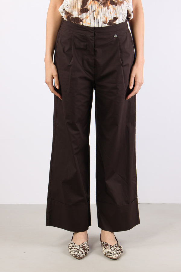Pantalone Cotone Orlo Alto Sacher-2