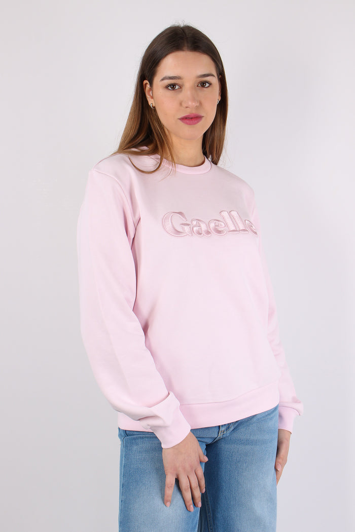 Felpa Basica Ricamo Rosa-6